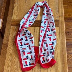 Red White Blue Texas Flag Print Square Scarf Patriotic Southwestern